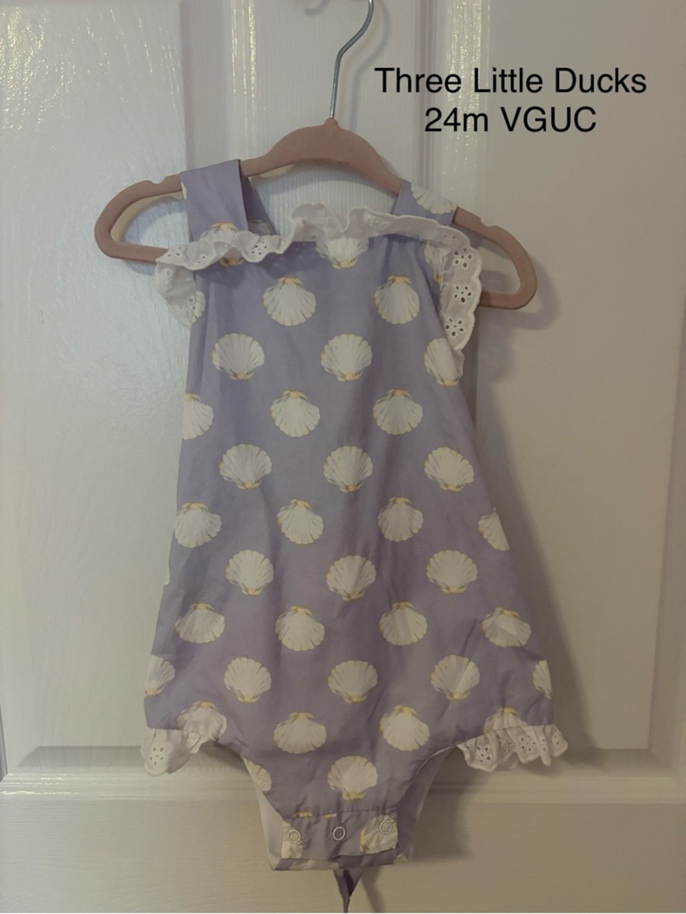 Three Little Ducks Shell Brand Sunsuit